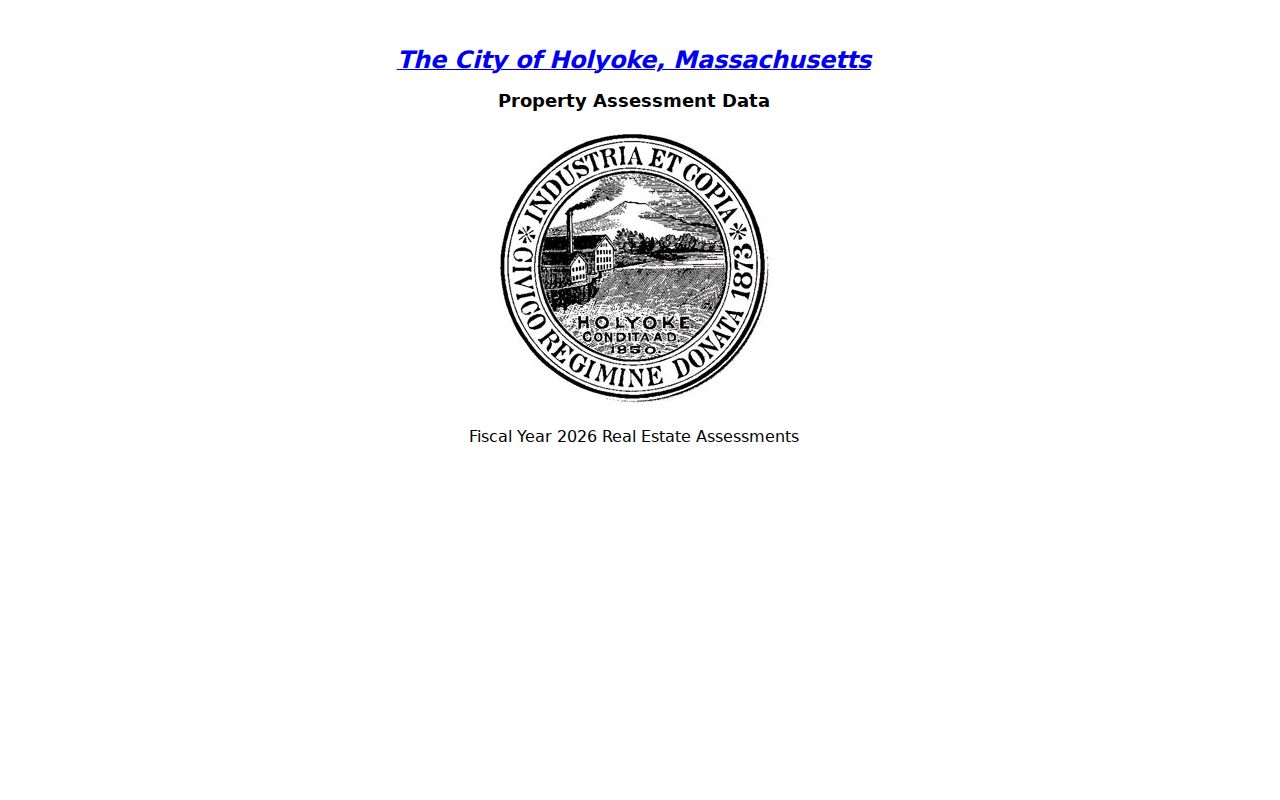 Holyoke residents directory property assessment search
