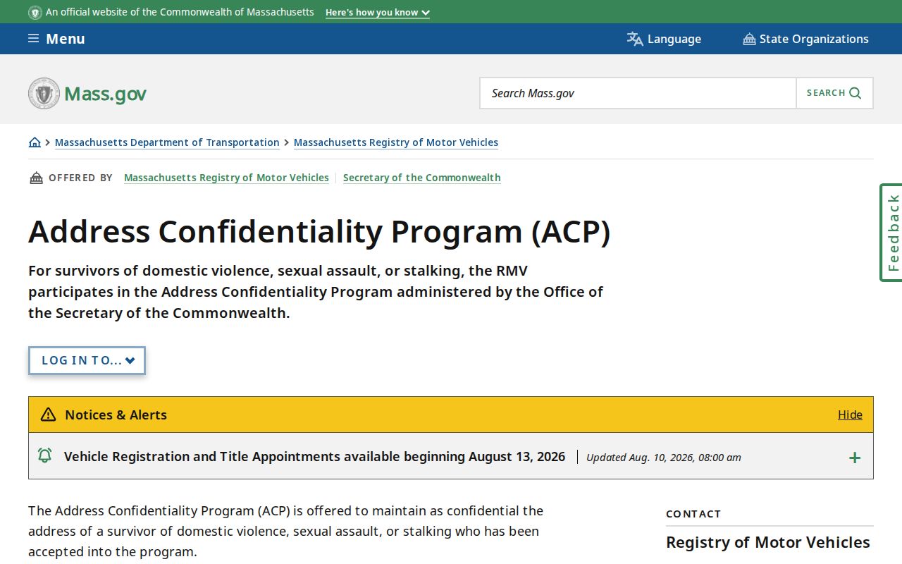 Holyoke resident lookup privacy limits through the Massachusetts Address Confidentiality Program